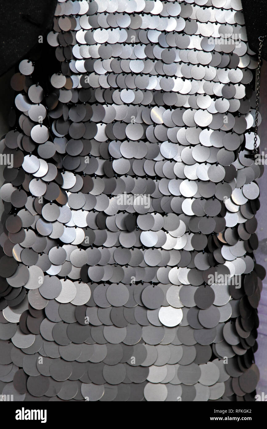 silver circle dress Sirenuse Acrylic Circle Mini Dress Iridescent Silver