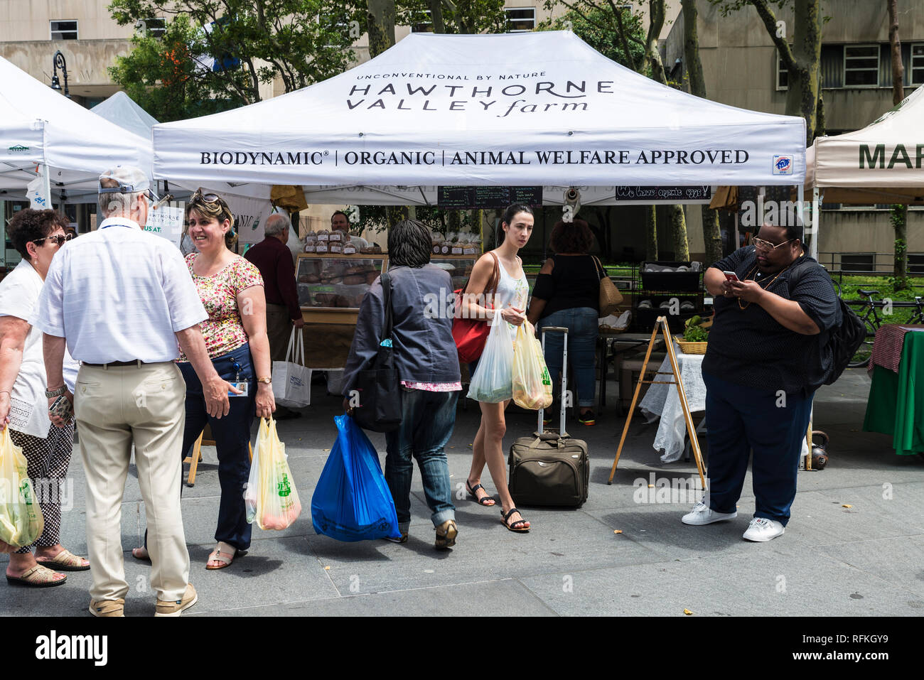 New York City, USA July 26, 2018 Farmers Market at Brooklyn Borough
