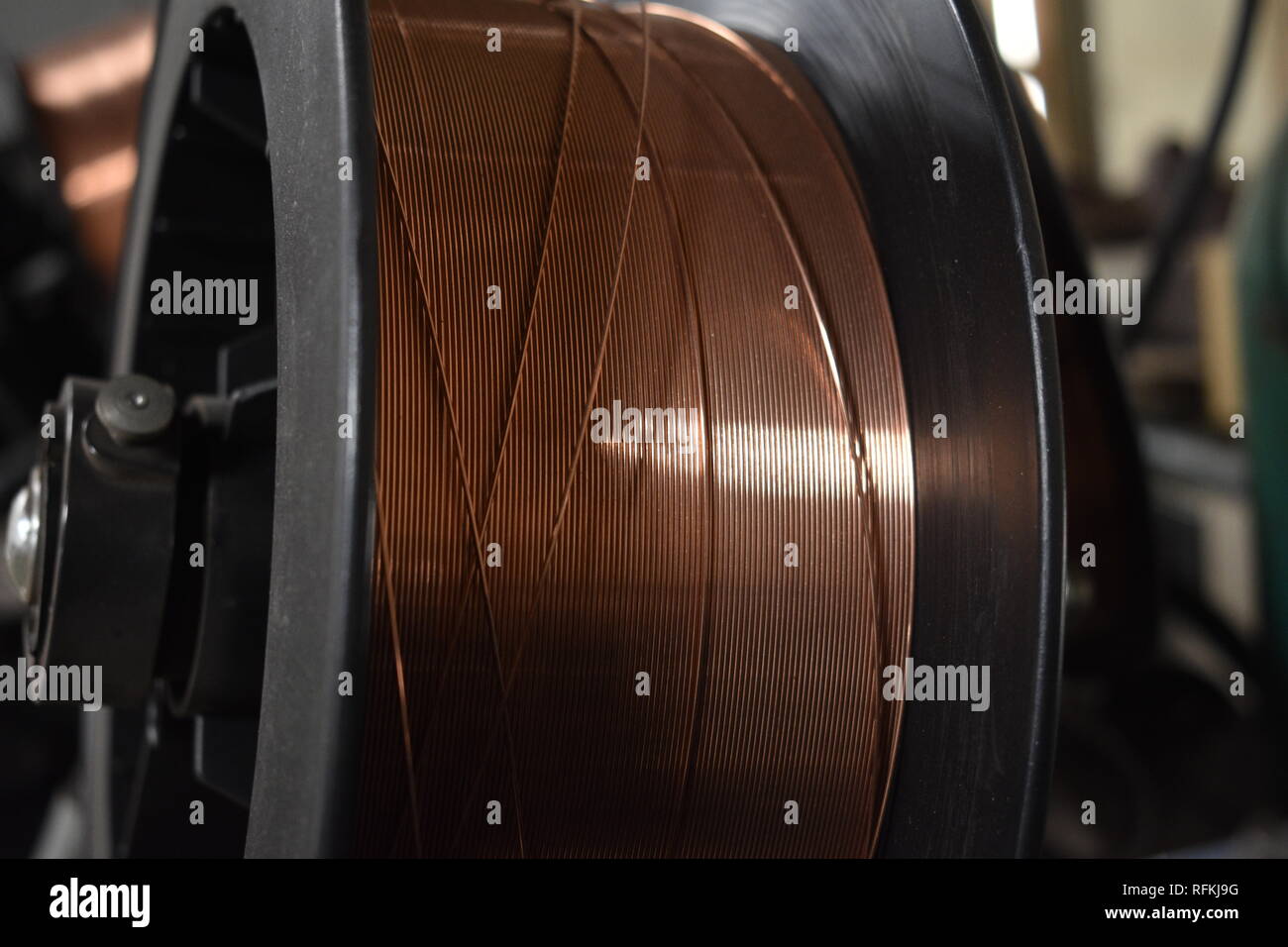 a spool of mig wire Stock Photo Alamy