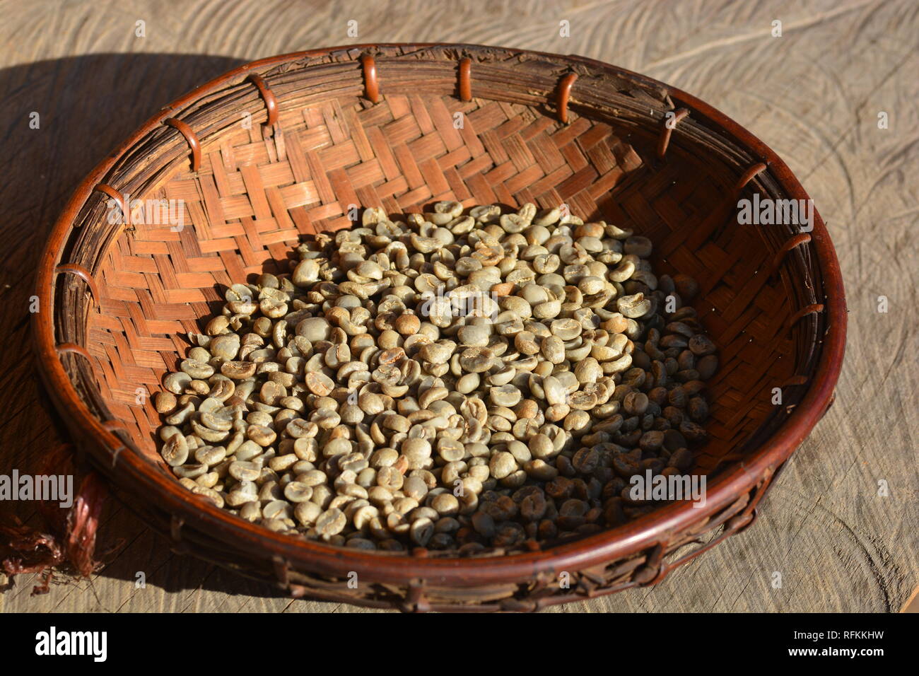 Extract from green arabica coffee beans hires stock photography and