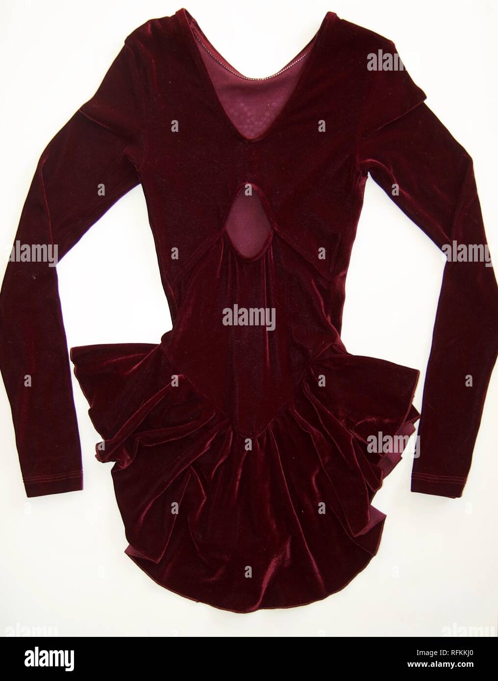 Red Figure Skating Dress Back View Stock Photo Alamy