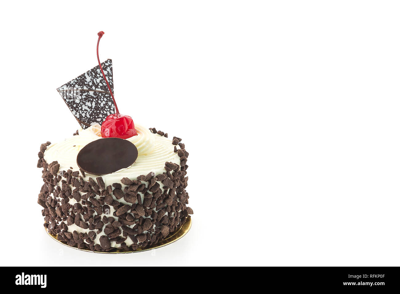 Black forest cakes isolated on white background Stock Photo