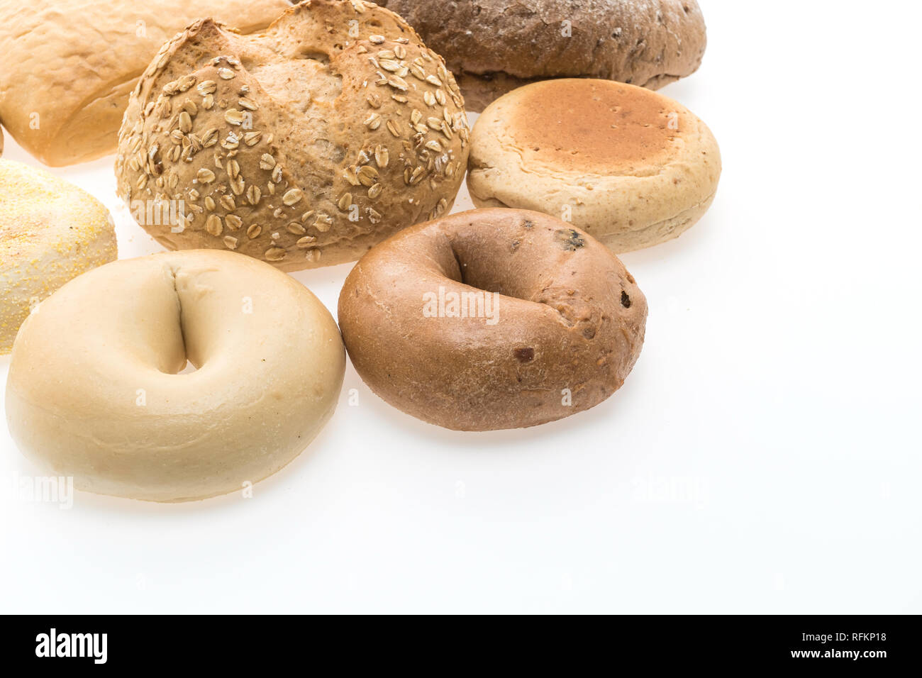 Bread and bakery isolated on white background Stock Photo - Alamy