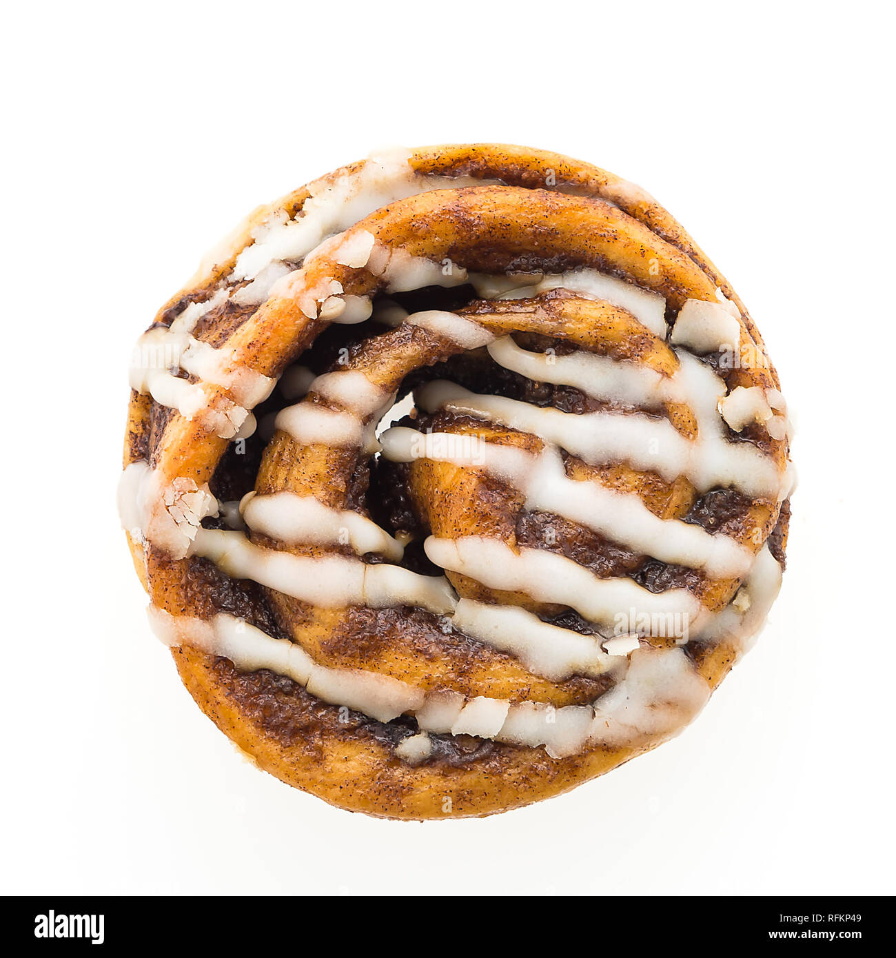 Cinnamon roll isolated on white background Stock Photo - Alamy
