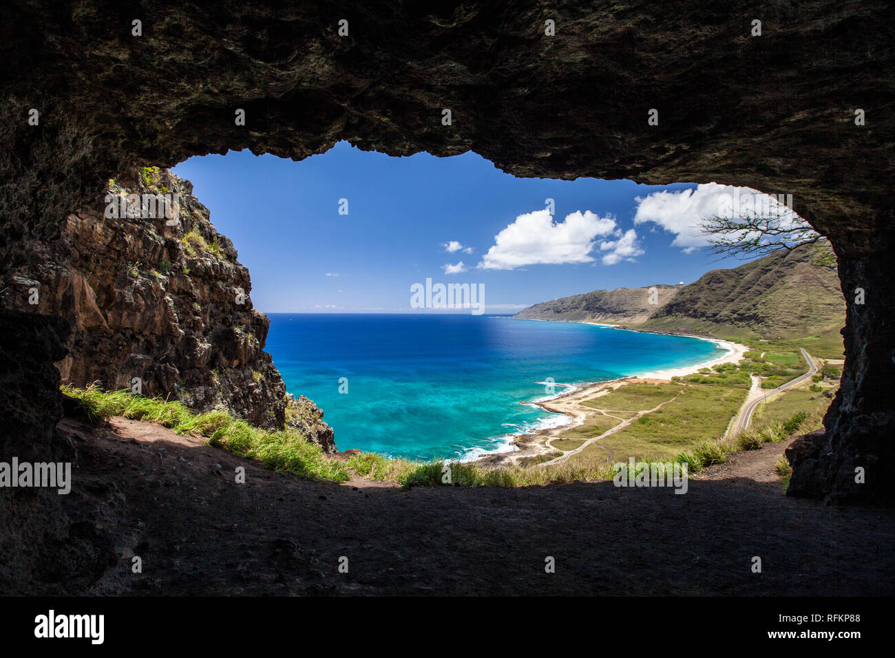 makua-cave-oahu-hawaii-stock-photo-alamy