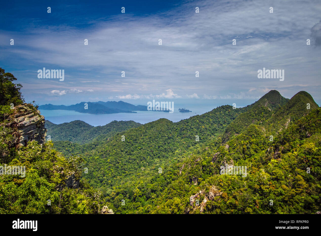 Tropical green forest in Langkawi from the Sky Bridge Stock Photo - Alamy