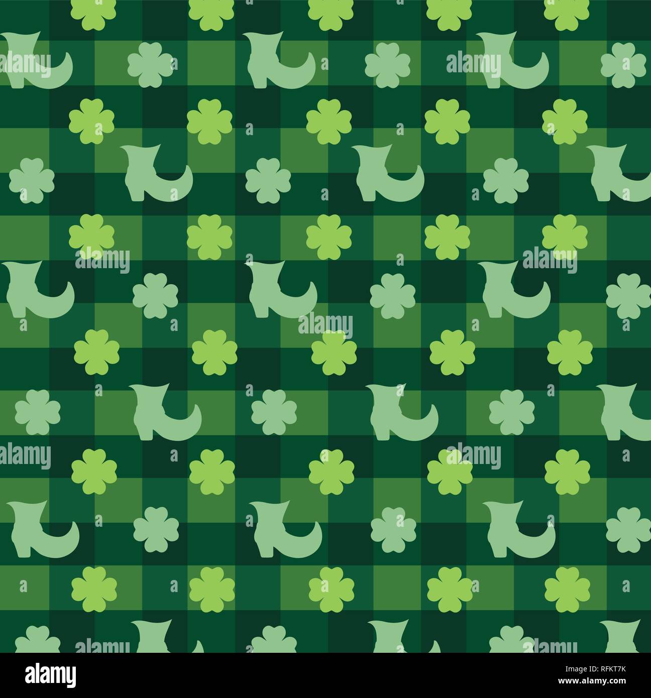 clovers plants with boot and textures background Stock Vector Image ...
