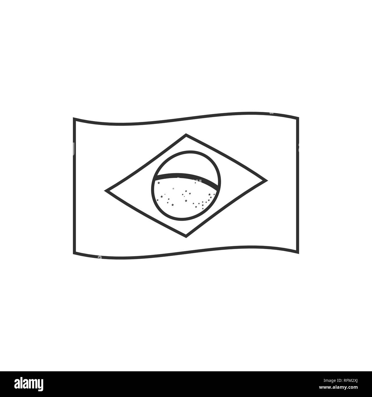 Brazil Flag Black and White Stock Photos & Images Alamy