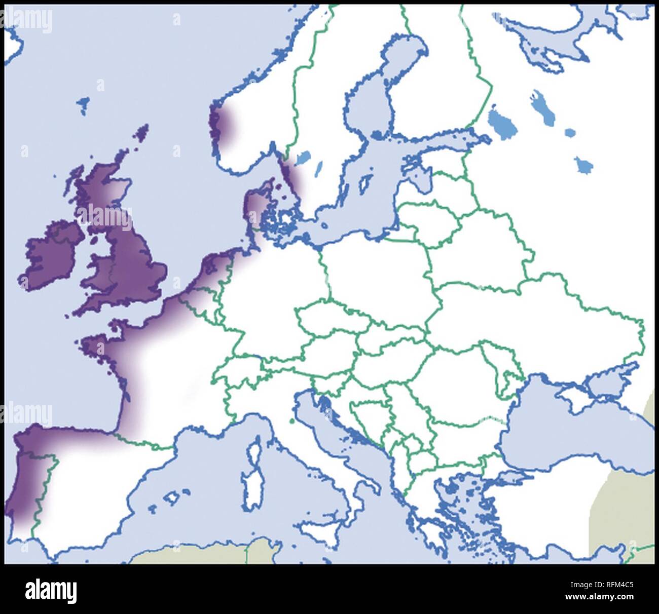 Balea-sarsii-map-eur-nm-moll. Stock Photo