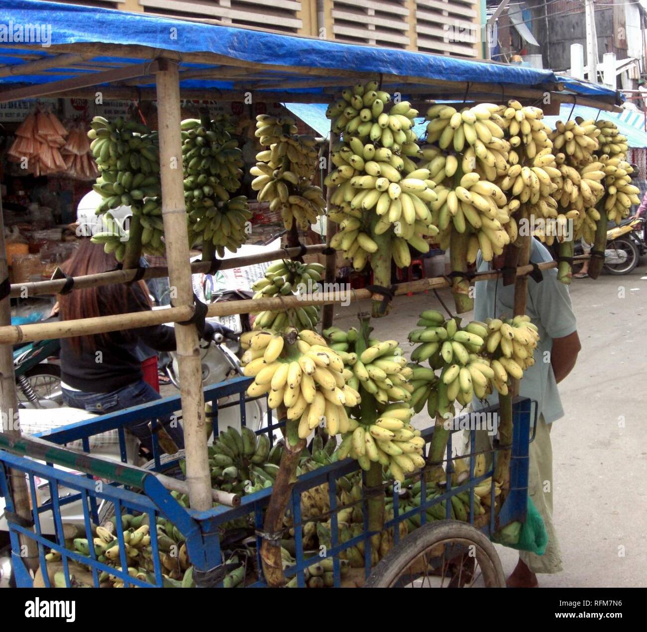 Banana stand Vietnam Stock Photo Alamy