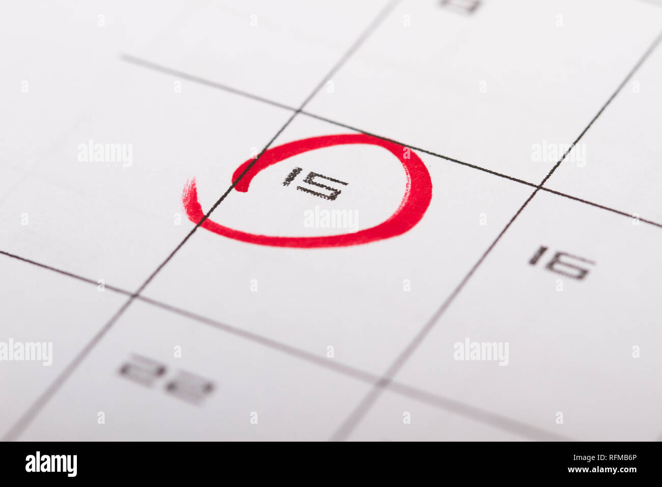 Date marking, important day Stock Photo Alamy