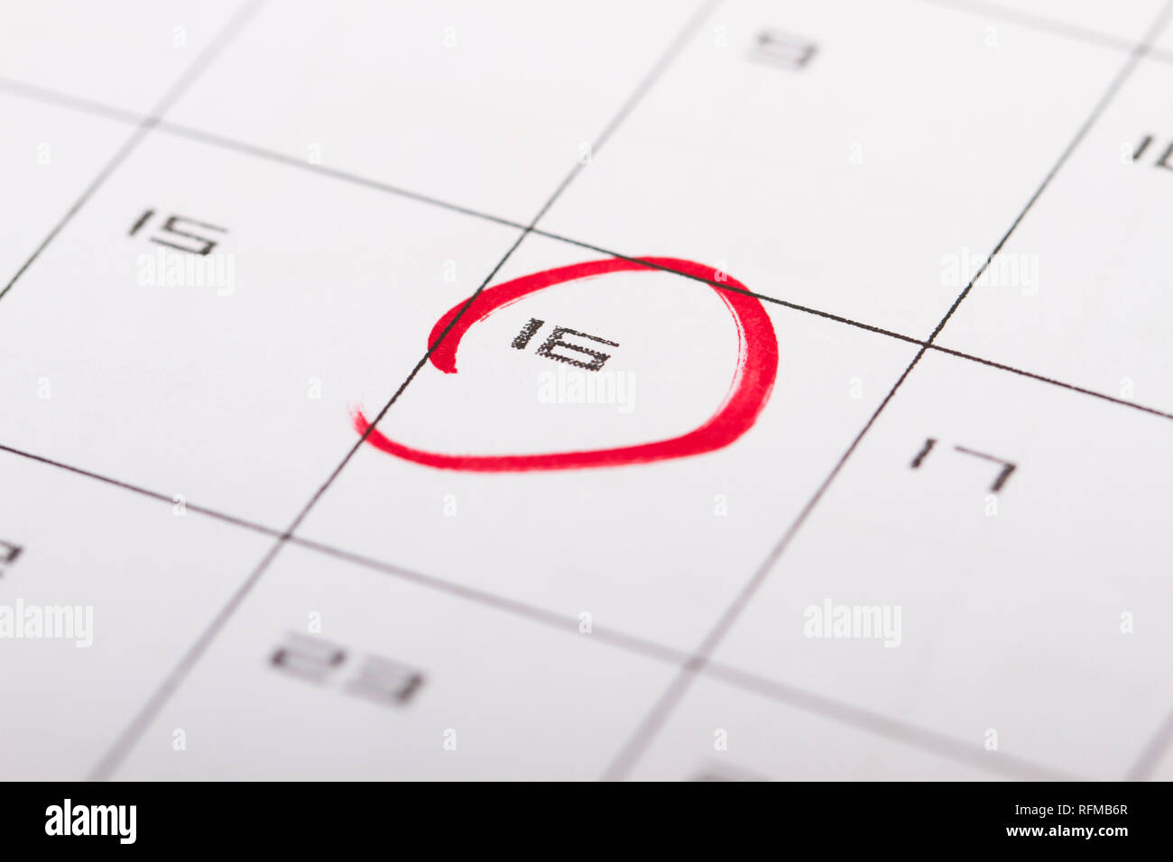 Date marking, important day Stock Photo