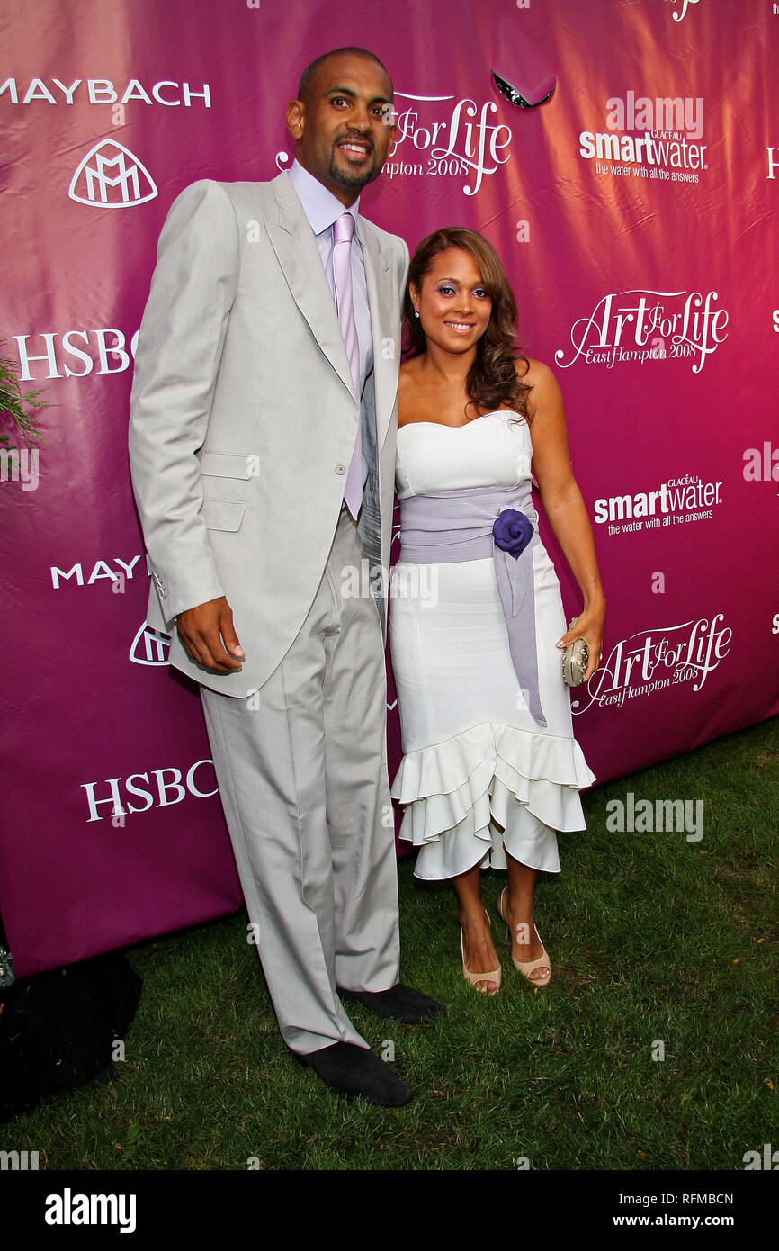 East Hampton, USA. 19 Jul, 2008. Tamia, Grant Hill at The Saturday, Jul 19, 2008 Russell Simmons’ 9th Annual Art for Life East Hampton 2008 benefit gala  at Russell Simmons' East Hampton Estate in New York, USA. Credit: Steve Mack/S.D. Mack Pictures/Alamy Stock Photo