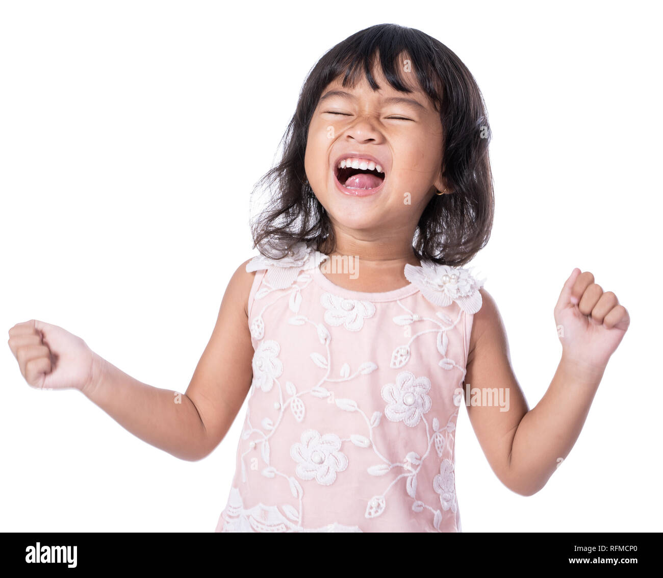 asian young kid excited Stock Photo Alamy