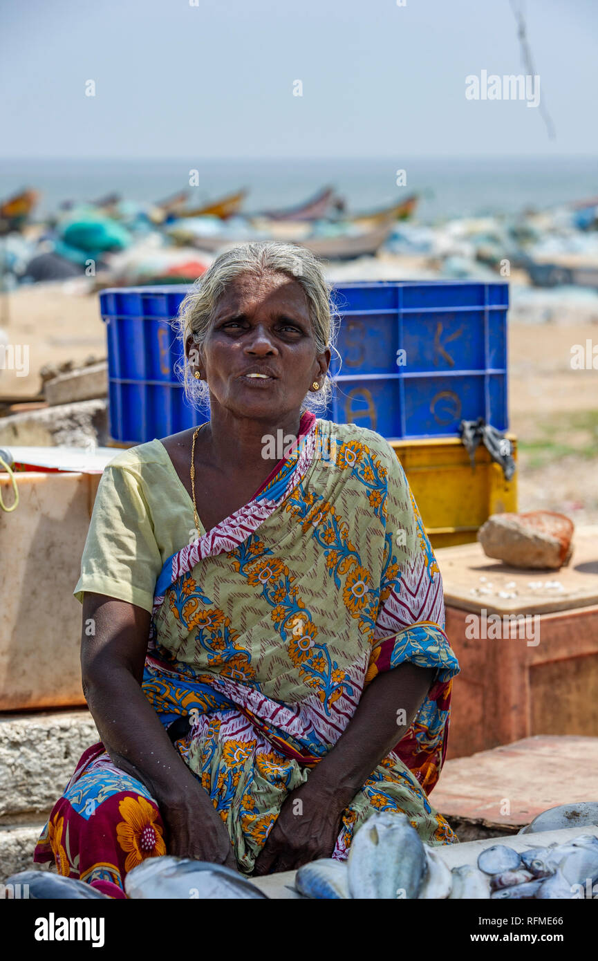 Indian woman in saree chennai hi-res stock photography and images - Alamy