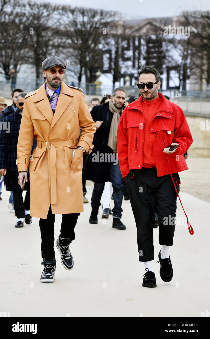 Paris Fashion Week Men's FW 2019 - Street Style at Louis Vuitton show 