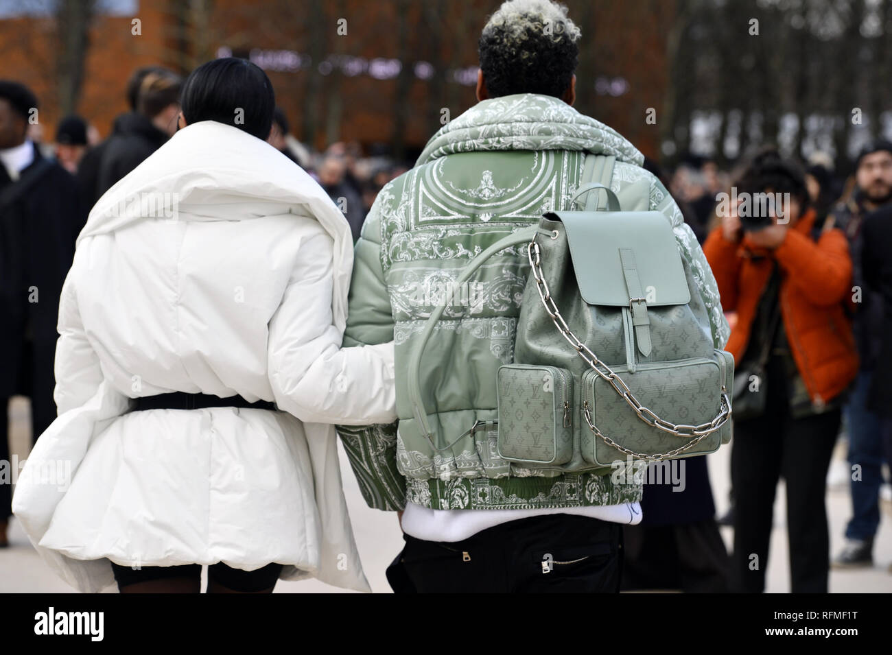 StreetStyle at Louis Vuitton - Paris Fashion Week Men F/W 2019-2020 Stock  Photo - Alamy