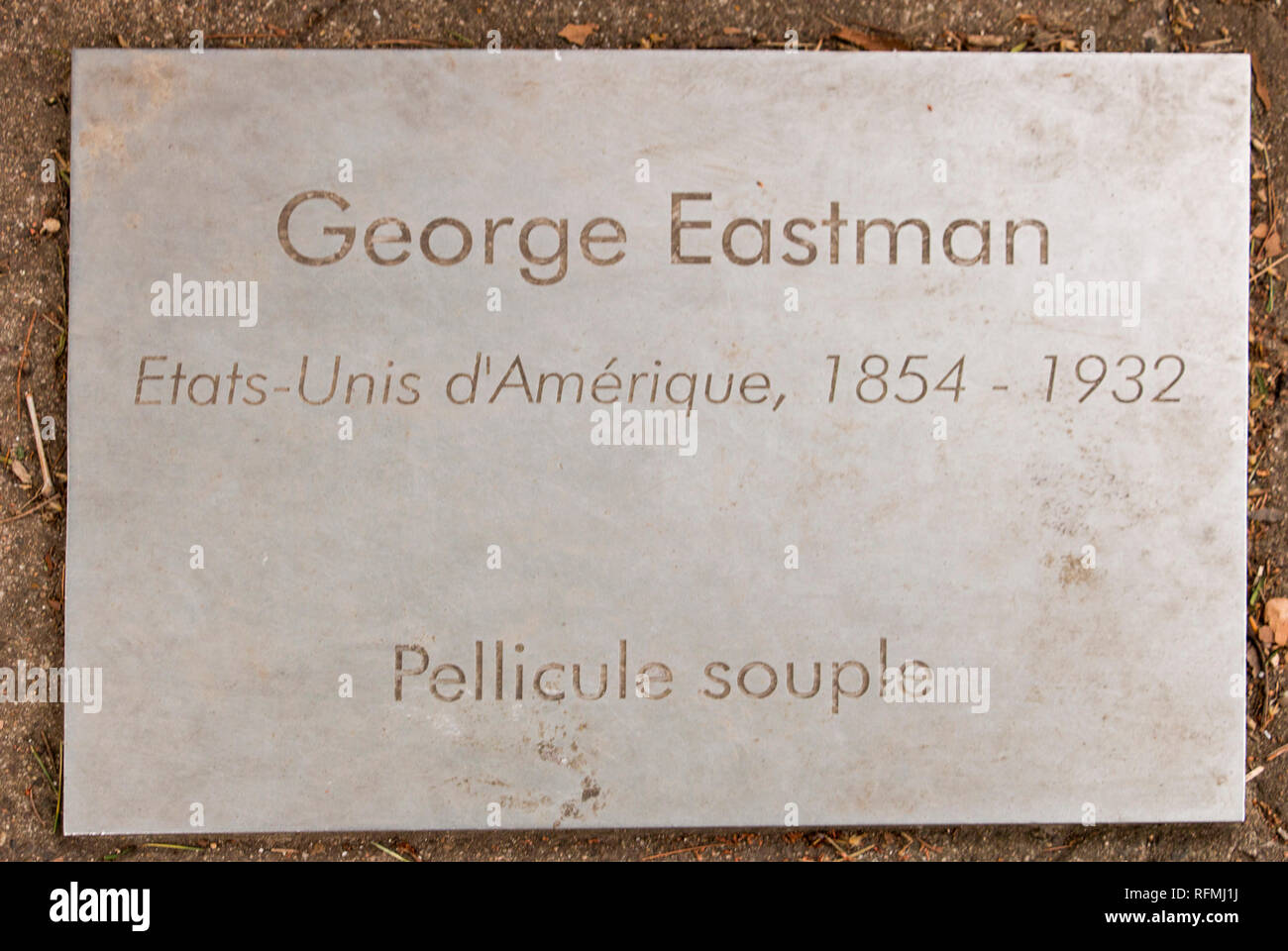 Celebrity plaque at Museum Louis Lumiere Lyon Stock Photo