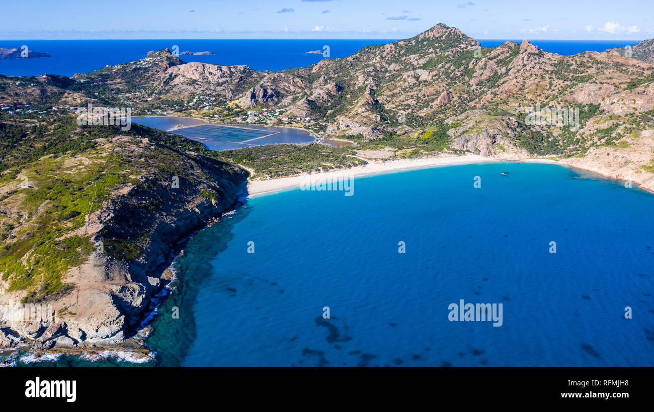 Anse de Grande Saline, or Salines Beach, Saint Barthélemy or St Barths or St Barts, Caribbean