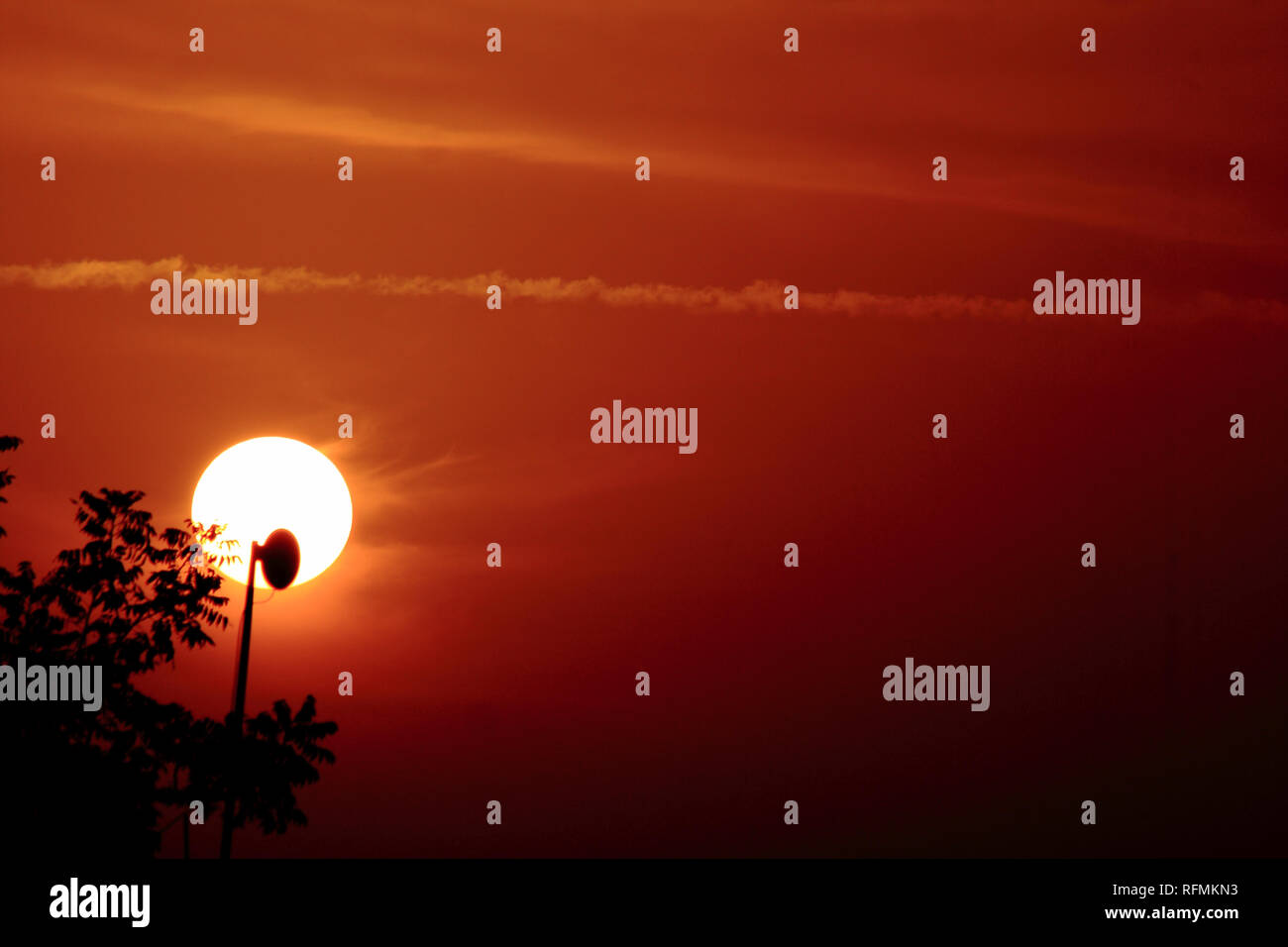 Mediterranean Sunset Sky Stock Photo