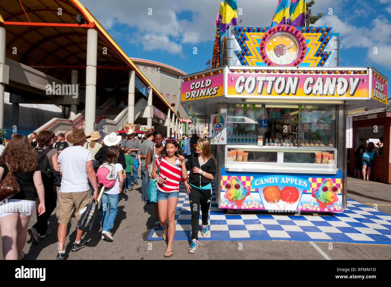 Candy kiosk at Stampede Park during Calgary Stampede Show, Calgary