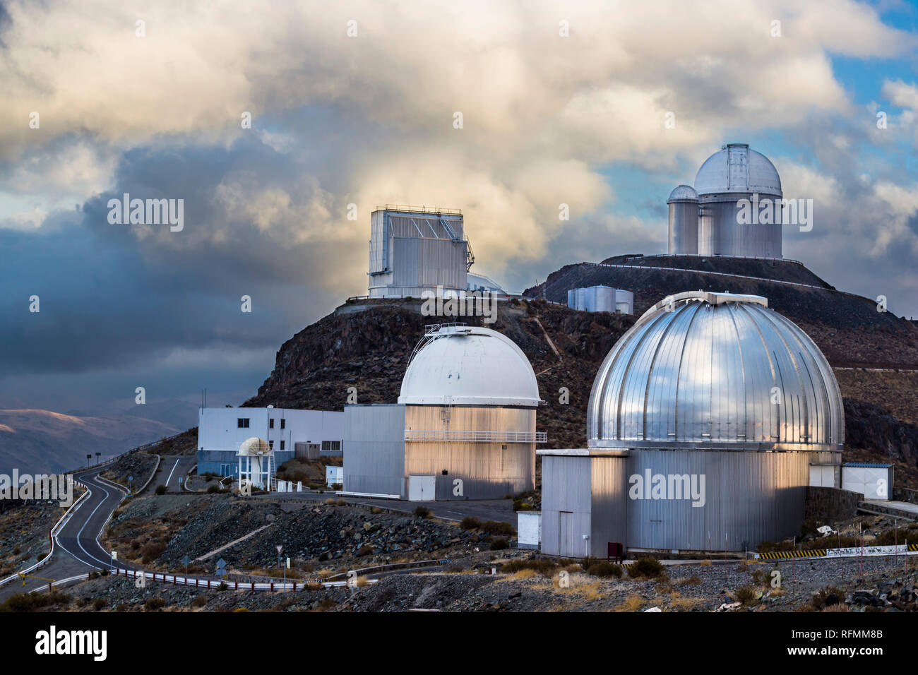 La Silla European Southern Observatory, North Chile. One of the first astronomical observatories to see planets in other stars. Atacama Desert Stock Photo