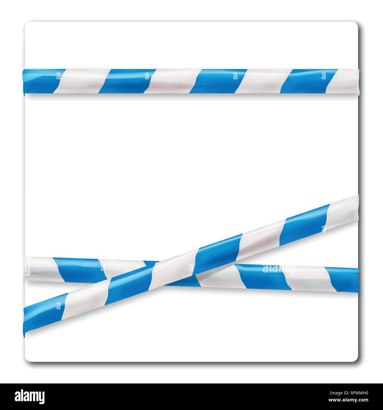Barrier tape and warning tape blue and white Stock Vector Image & Art