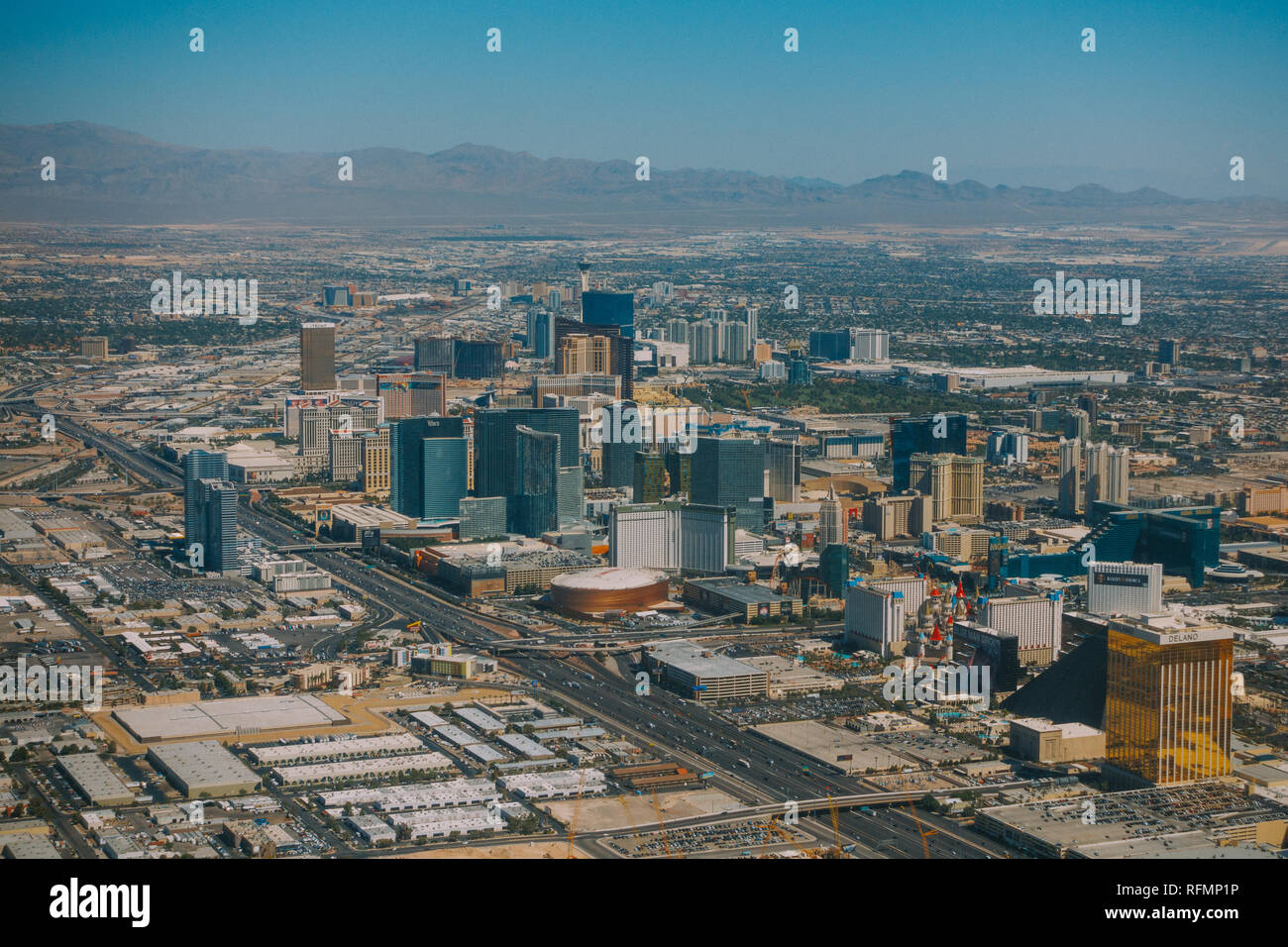 Las Vegas boulevard top view at sunny day time Stock Photo - Alamy