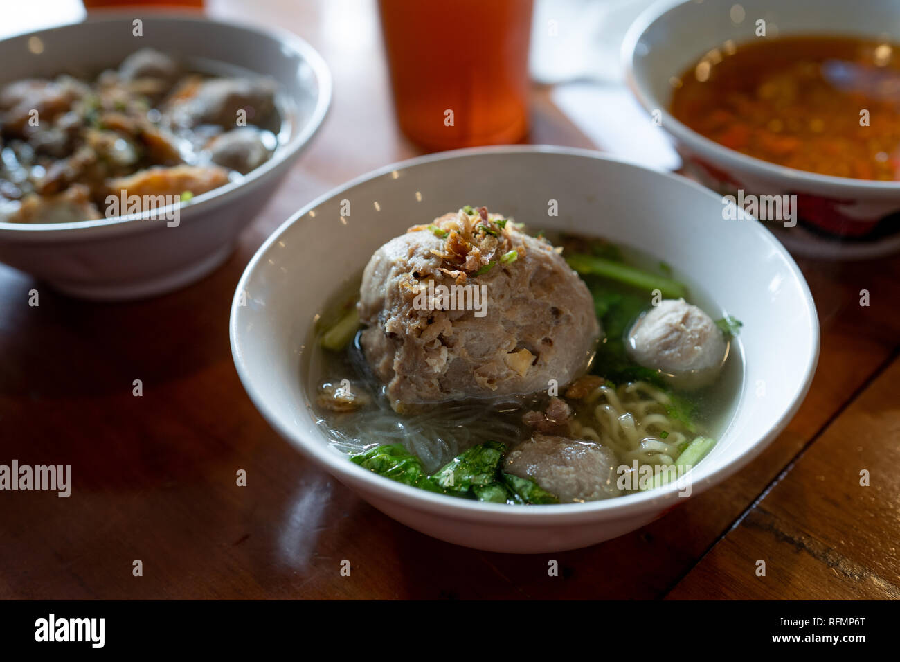 indonesian meatball with vegetable and soup Stock Photo Alamy