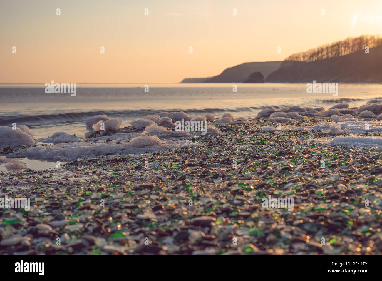 Glass beach is an attraction for travelers and tourists. Vladivostok, Russia Stock Photo Alamy