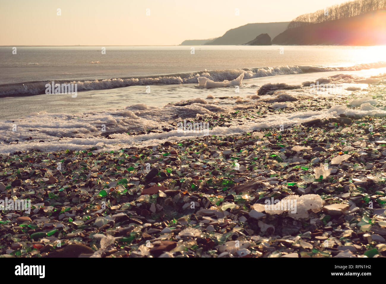 Glass beach is an attraction for travelers and tourists. Vladivostok, Russia Stock Photo Alamy