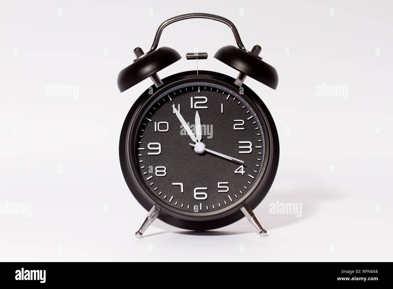 Black alarm clock Stock Photo Alamy