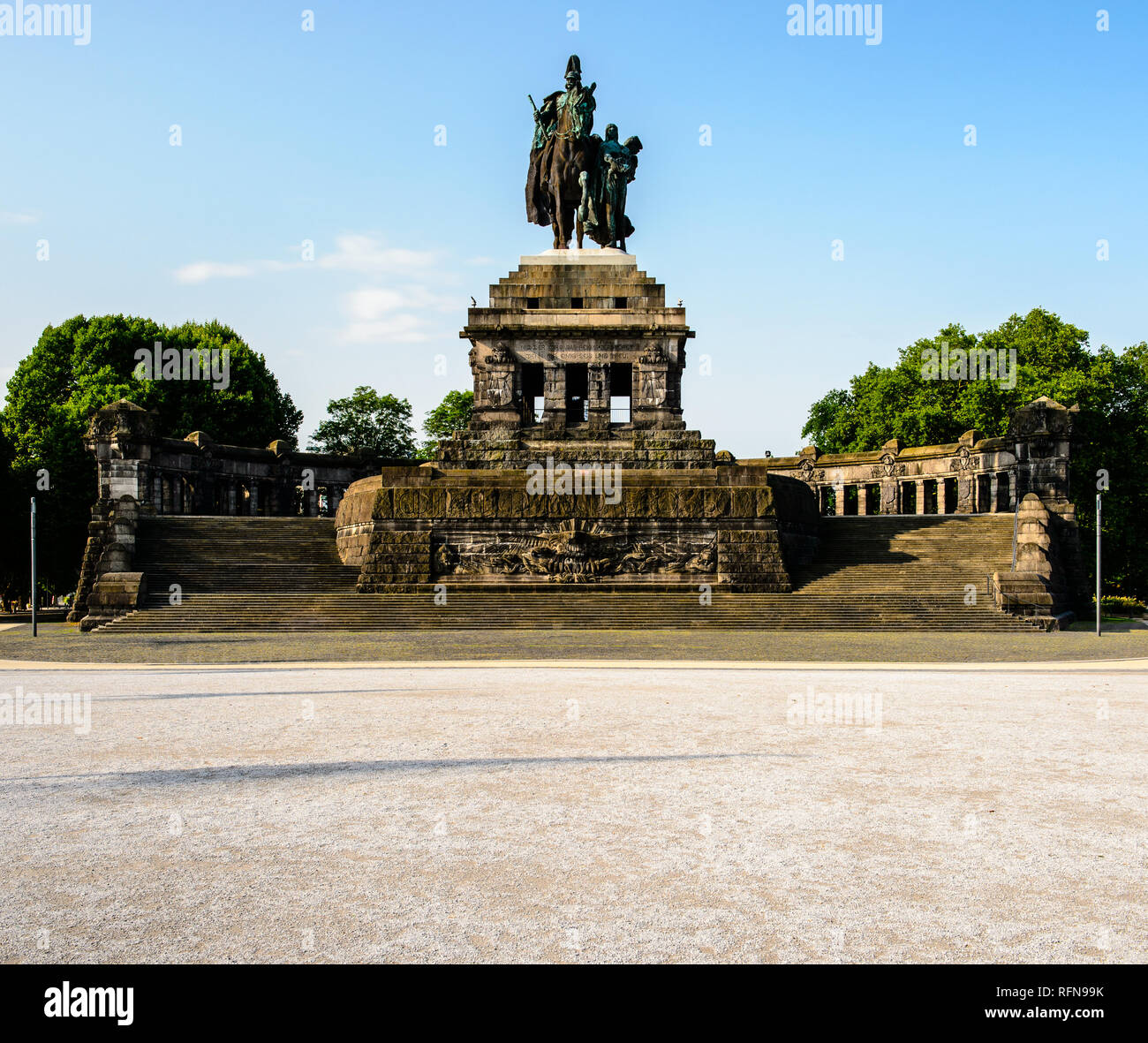 Monument of 'Emporer Wilhelm I.', Koblenz, Germany Stock Photo