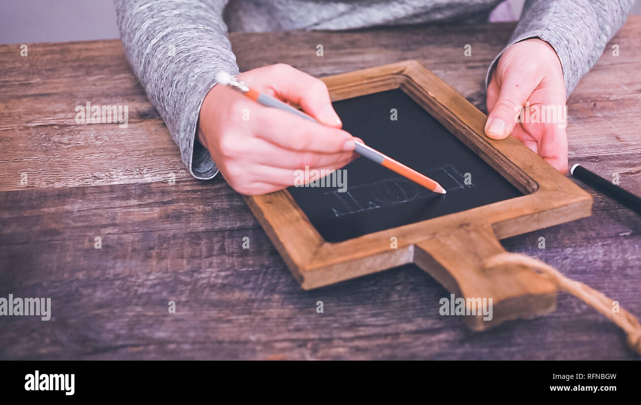Step By Step Writing Chalk Board Sign Hot Chocolate Bar For Hot