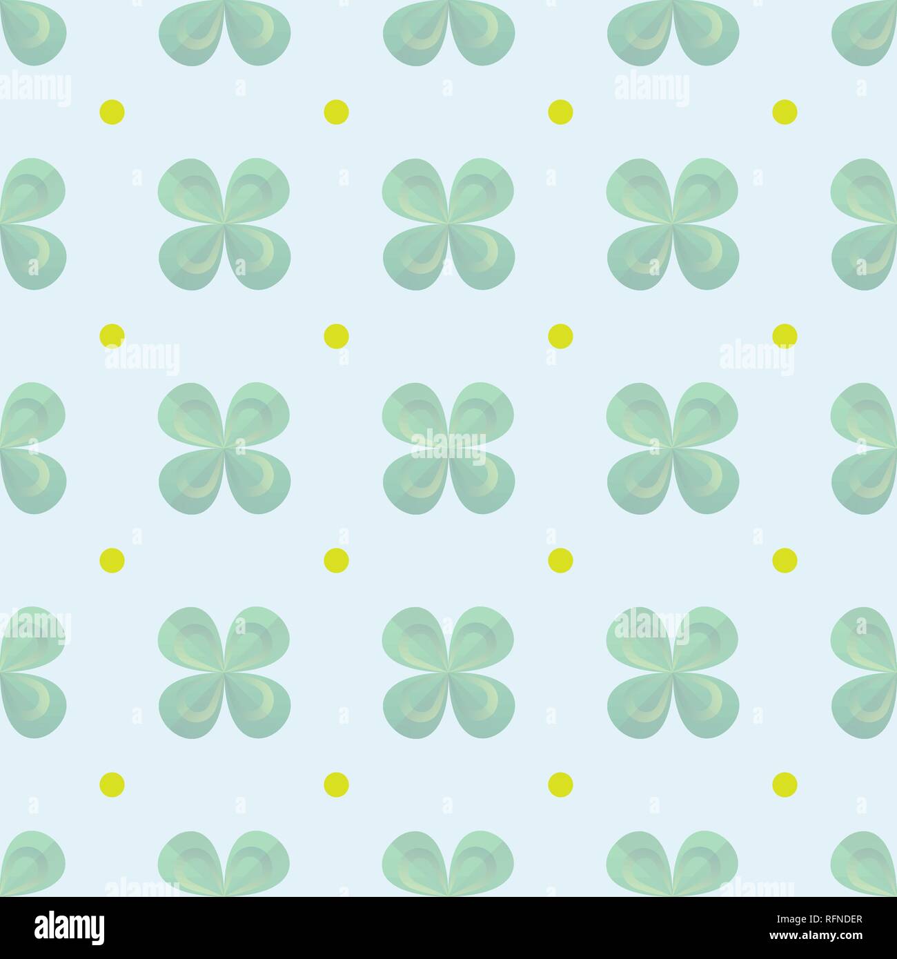 Shamrock wallpaper. Clover leaves seamless vector pattern. St. Patrick ...