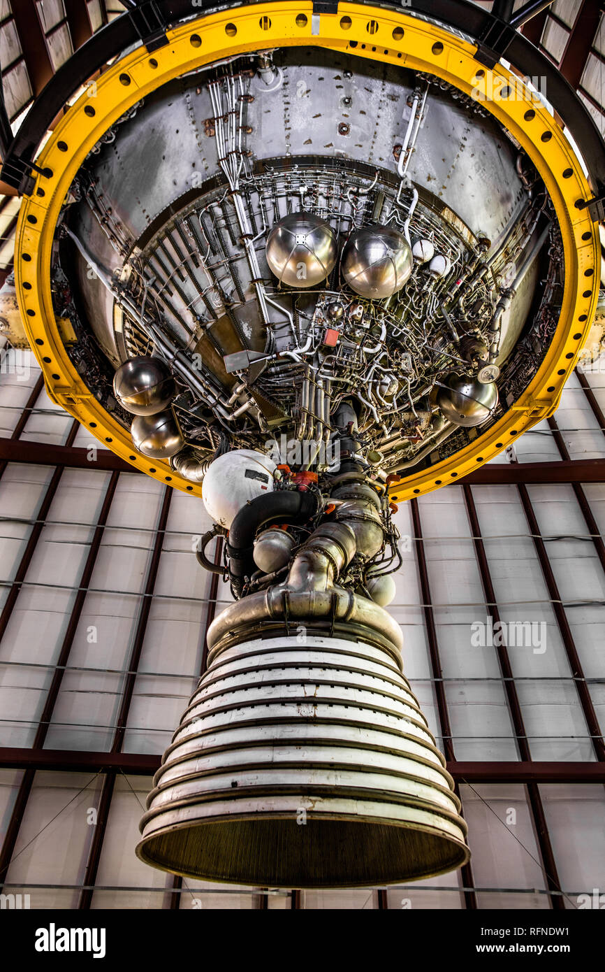 Third Stage of the Saturn V Rocket. NASA. Johnson Space Center, Houston, TX Stock Photo