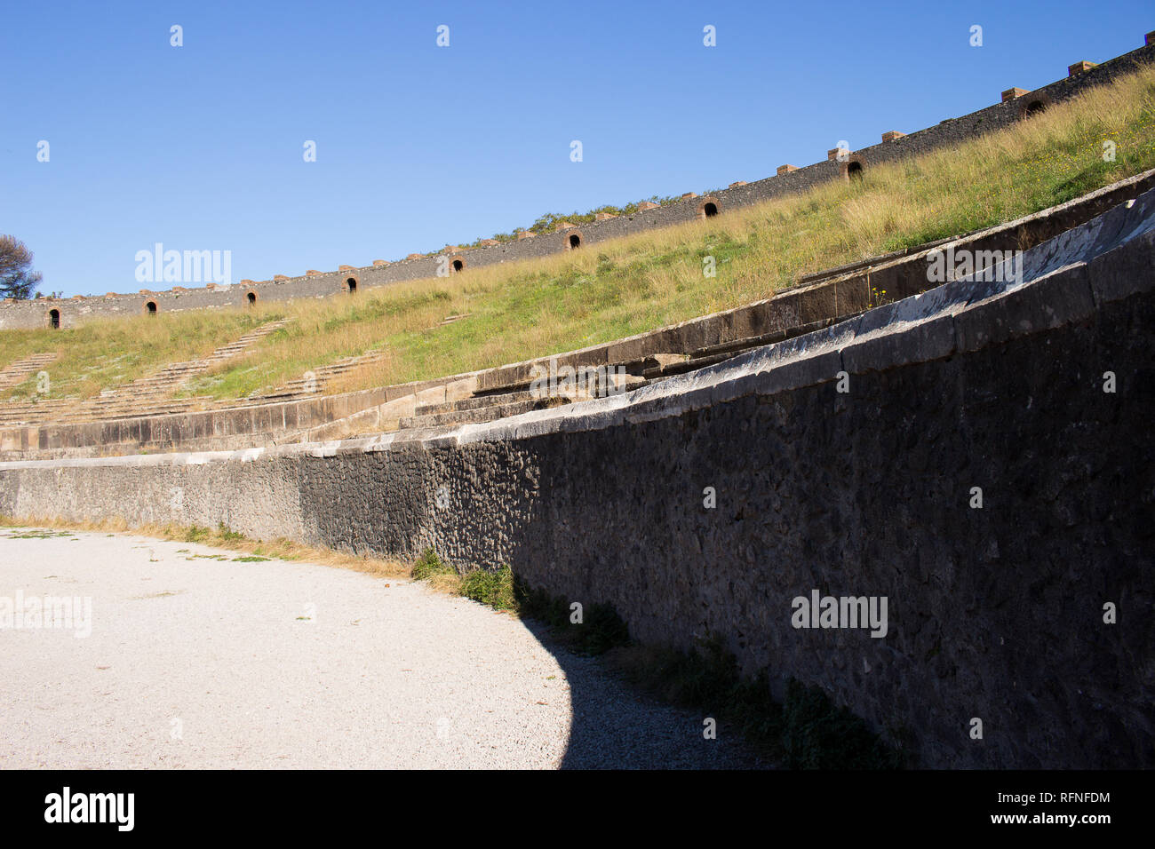 Pompeii is an ancient city buried in 79 AD. from the eruption of Vesuvius Stock Photo