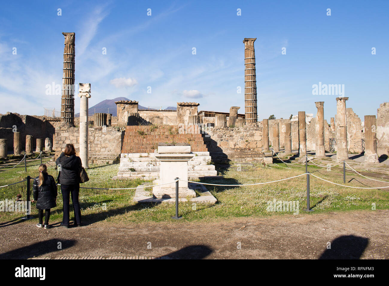 Pompeii is an ancient city buried in 79 AD. from the eruption of Vesuvius Stock Photo