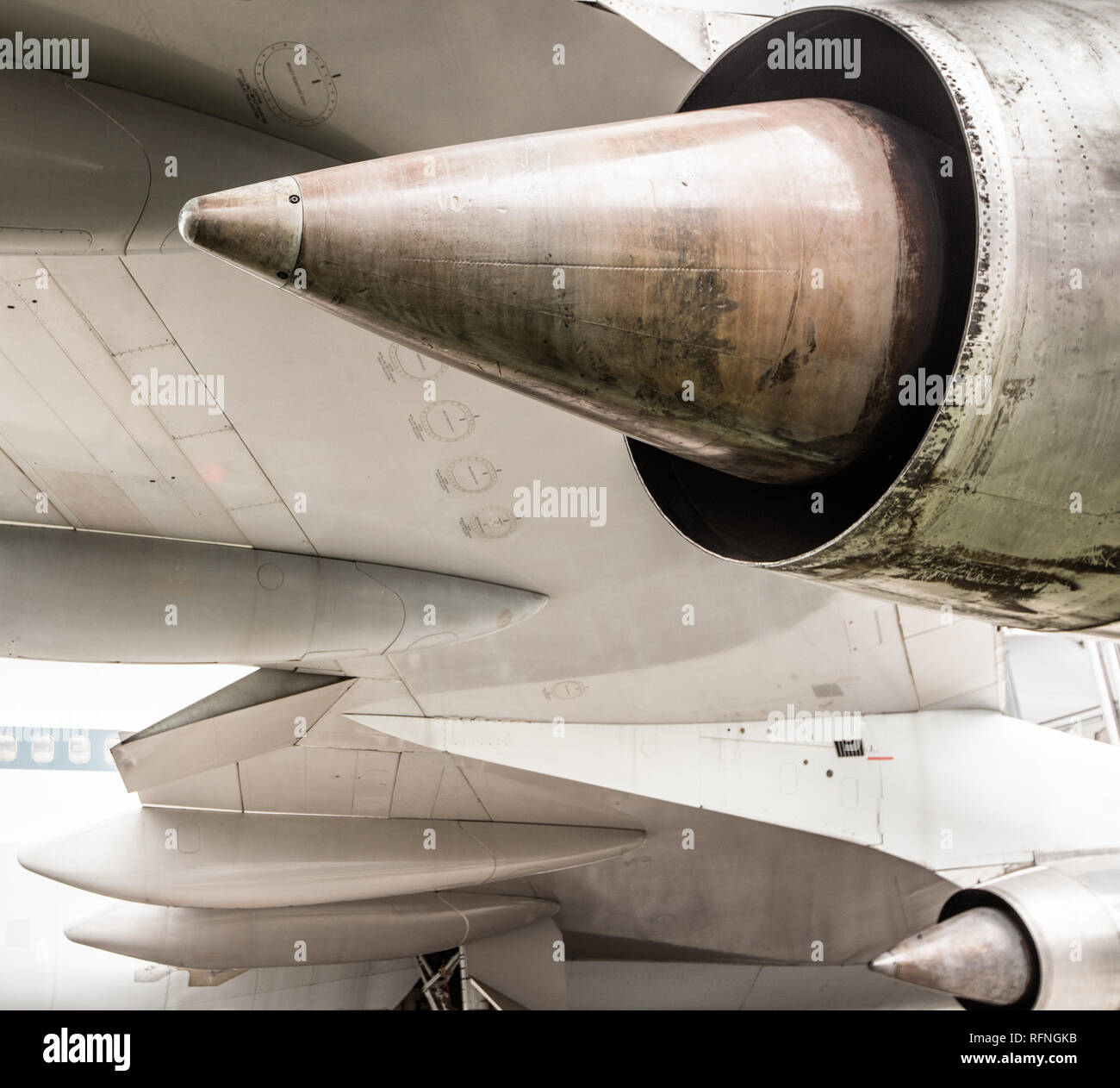 747 Jet Engine Stock Photo