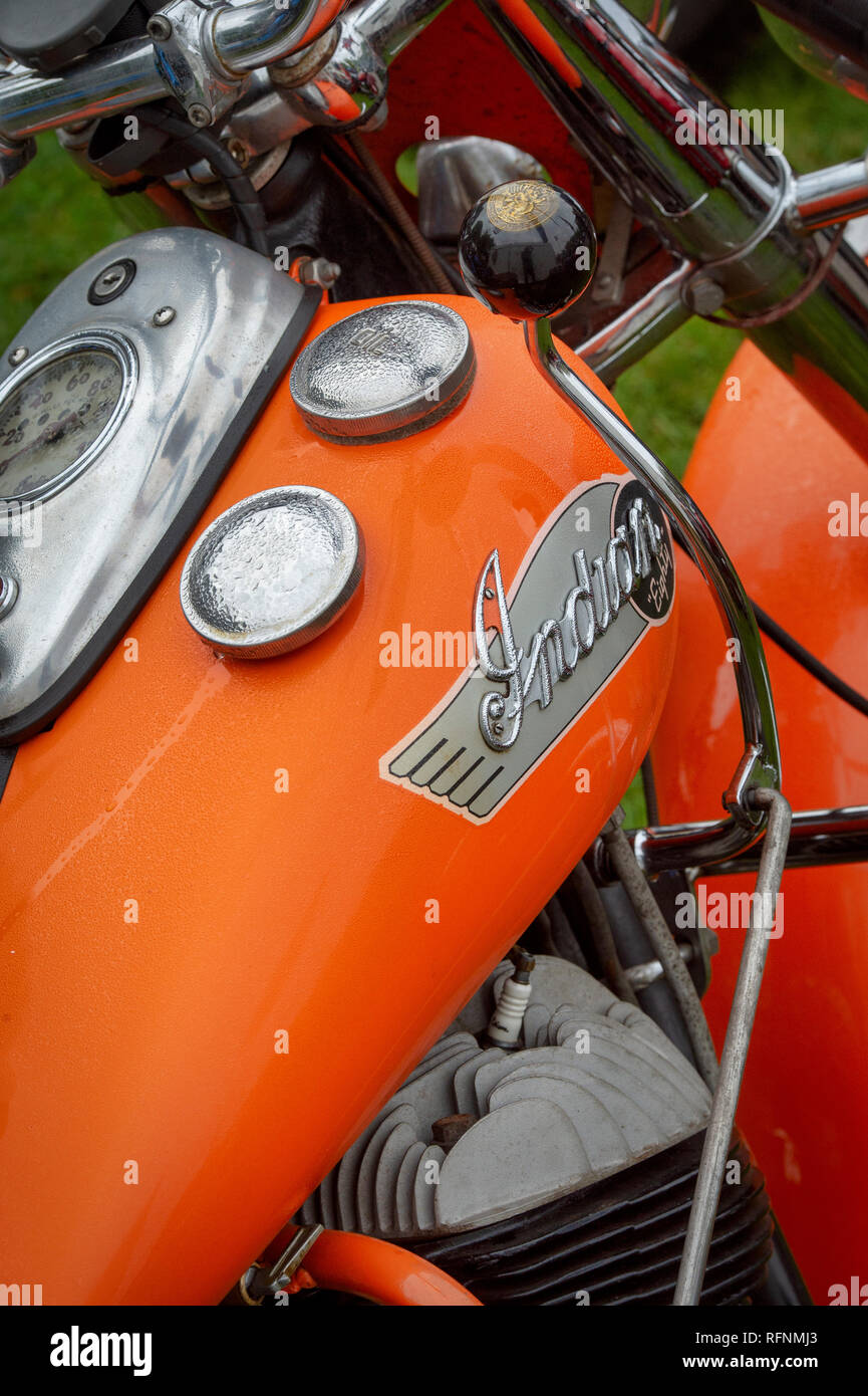 Indian Chief Eighty motorcycle. Classic American motorcycle Stock Photo