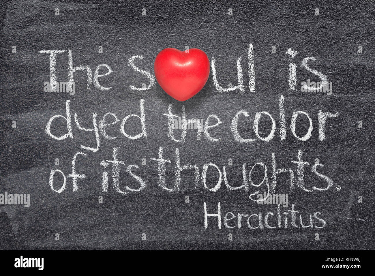 The soul is dyed the color of its thoughts quote of ancient Greek