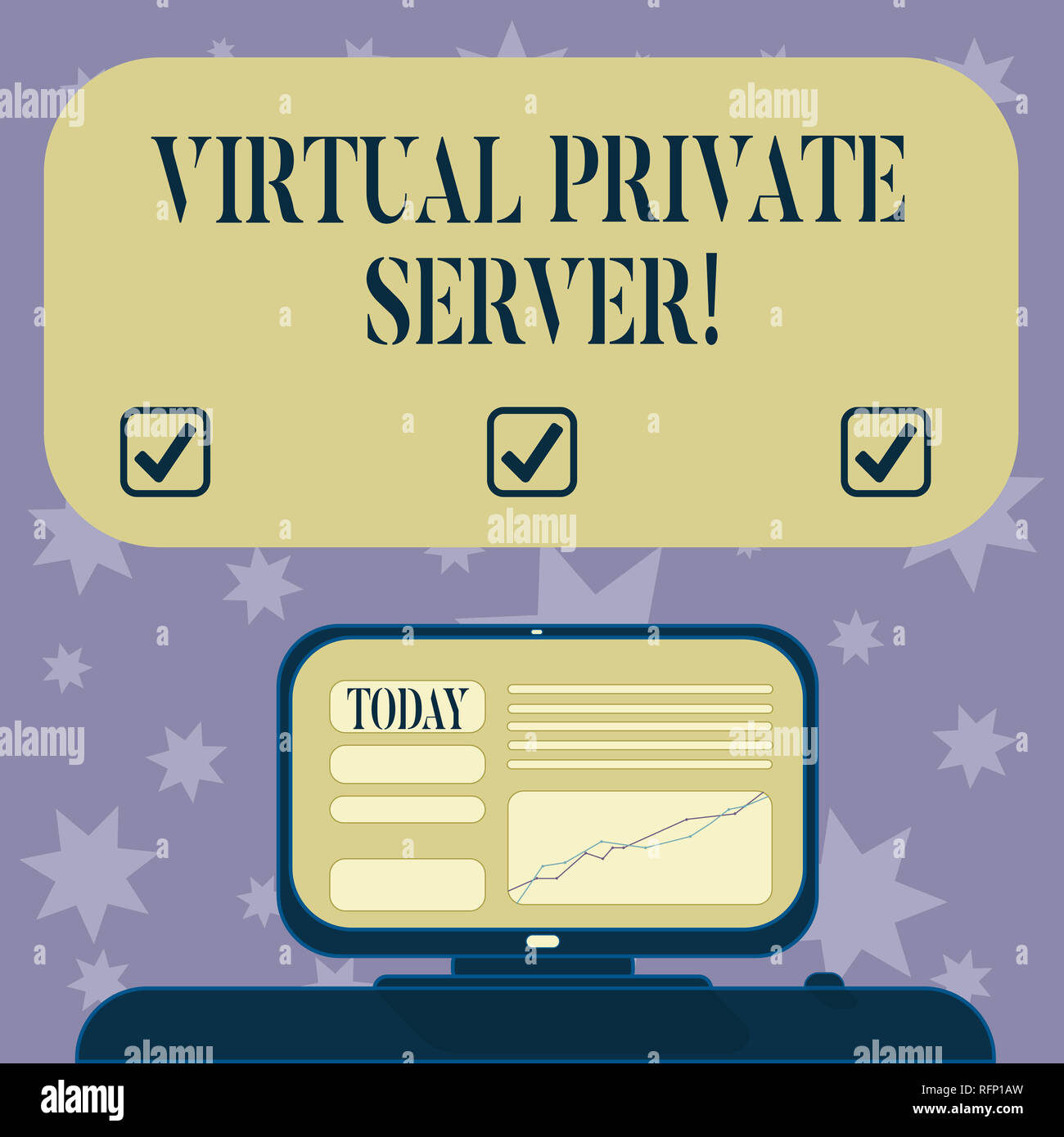 Conceptual hand writing showing Virtual Private Server. Business photo ...