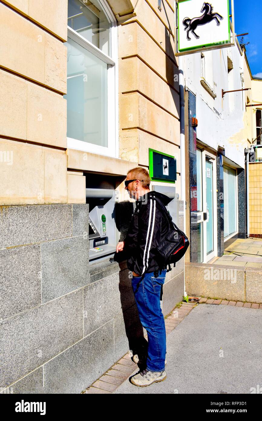 Lloyds  banking ATM finance Stock Photo