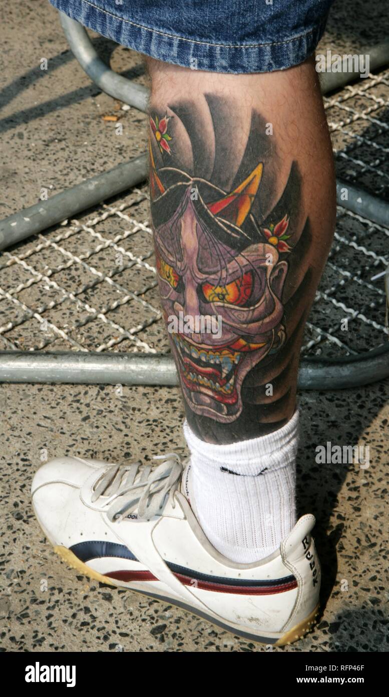 Calf tattoo hi-res stock photography and images - Alamy