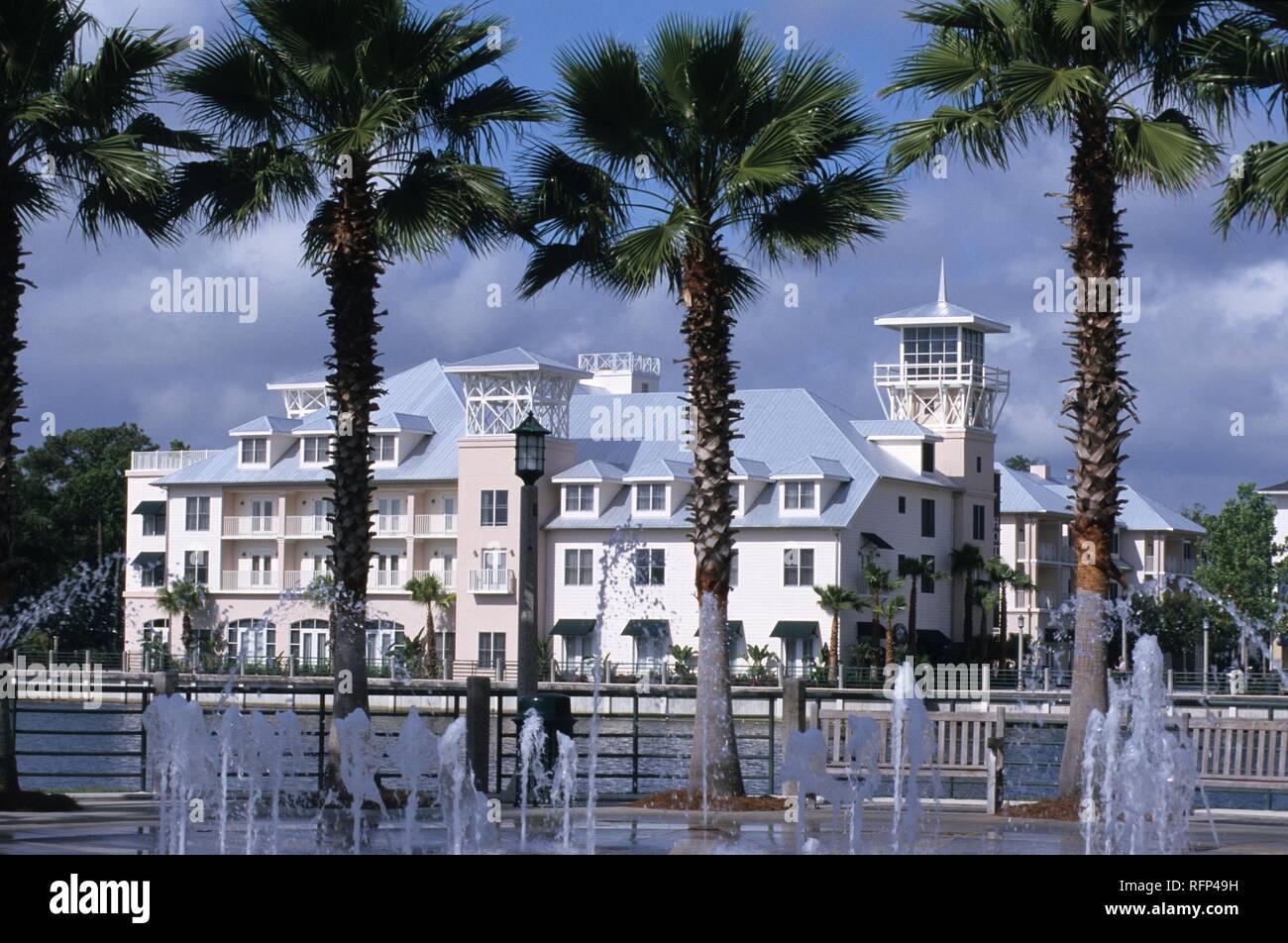 Celebration Hotel, built by the Disney group, only hotel in town, Celebration, Florida, USA Stock Photo