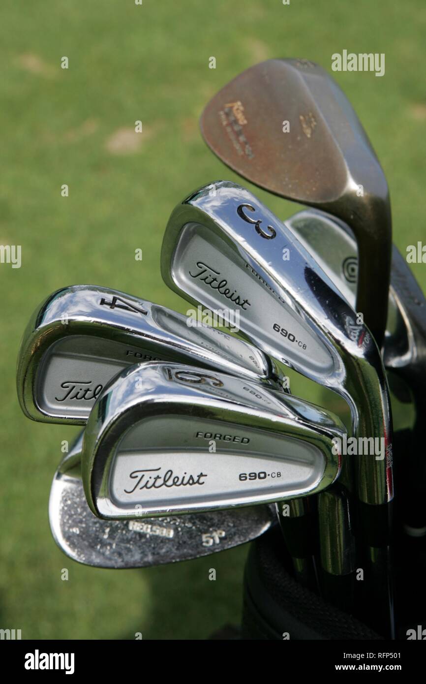 Golf clubs, Grand Cypress Golf Course, Orlando, Florida, USA Stock