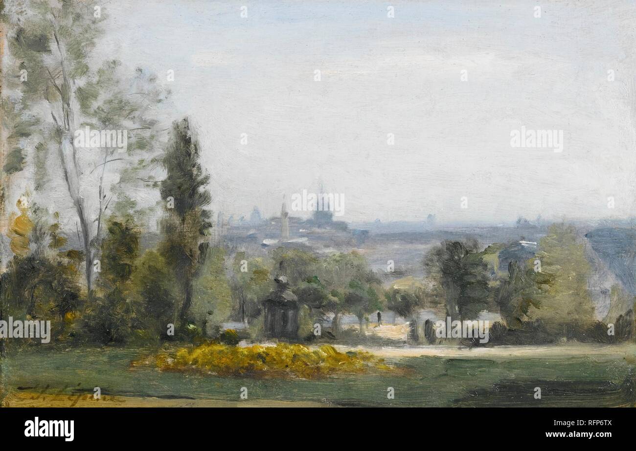 Stanislas Lpine (French, 1835-92), Le Parc Montsouris (1878-80).jpg - RFP6TX Stock Photo