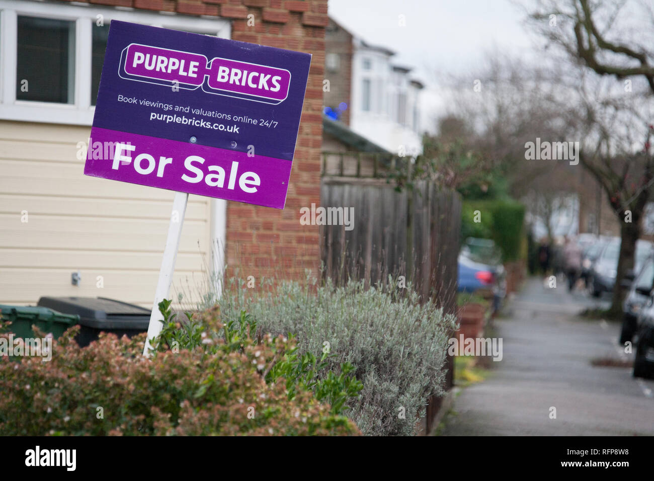 Purple bricks estate hires stock photography and images Alamy