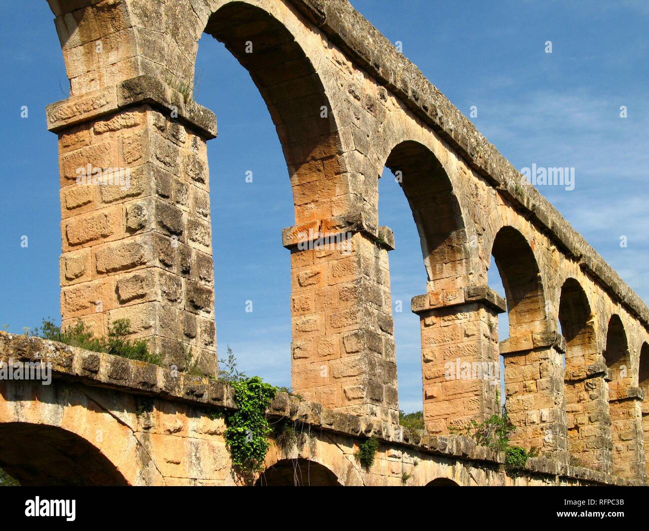 Aqueduct, Tarragona, Spain Stock Photo