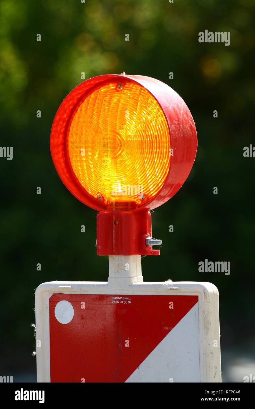 Street construction light Stock Photo Alamy